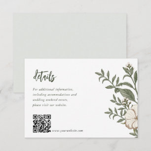 Napture Floral Wedding Invitation Enclosure Cards