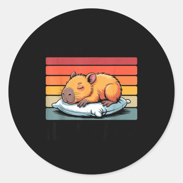 Napybara For Men Women Cute Capybara Sleeng Nap Lo Classic Round Sticker (Front)