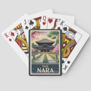 Nara Japan Illustration Travel Art Vintage Playing Cards