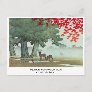 Nara Park Hasui Kawase shin hanga scenery art Postcard