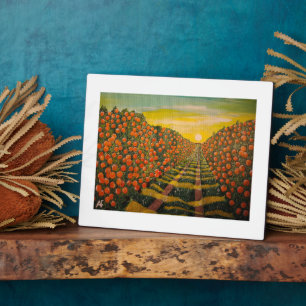Naranjas de Valencia Painting by Alfred Fox Plaque