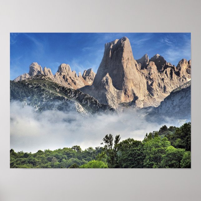 Naranjo de Bulnes, Limestone Park, Spain Poster (Front)