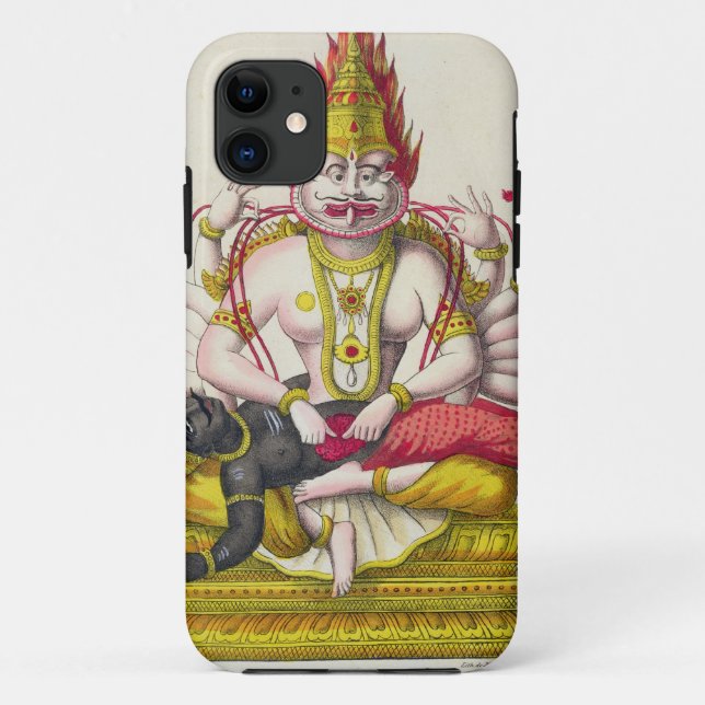 Narasimha, engraved by de Marlet (colour litho) Case-Mate iPhone Case (Back)