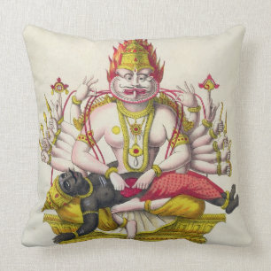 Narasimha, engraved by de Marlet (colour litho) Cushion