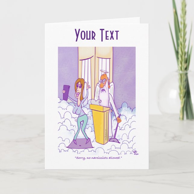 Narcissist Folded Greeting Card (Front)