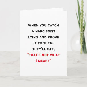 Narcissist Gaslighting Card
