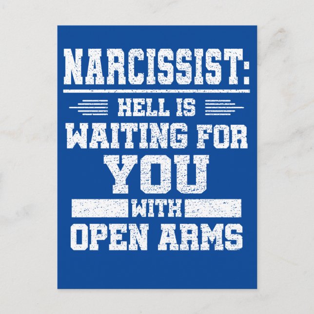 Narcissist Postcard (Front)