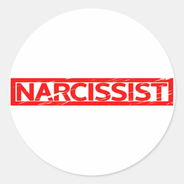 Narcissist Stamp Classic Round Sticker (Front)