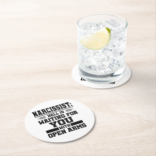 Narcissist Survivor    Round Paper Coaster (Insitu)