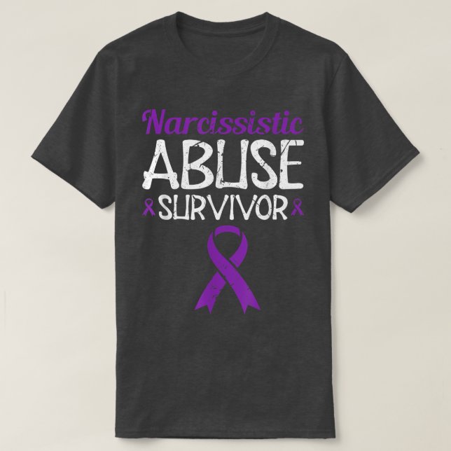Narcissistic Abuse Survivor Ribbon Mental Health A T-Shirt (Design Front)