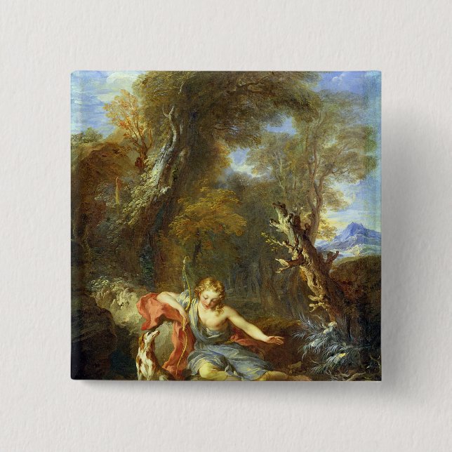 Narcissus, 1728 15 cm square badge (Front)