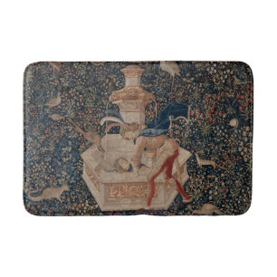 Narcissus at the Well, Mediaeval Tapestry Bath Mat