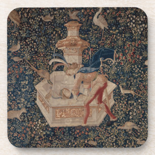 Narcissus at the Well, Mediaeval Tapestry Coaster