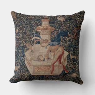 Narcissus at the Well, Mediaeval Tapestry Cushion