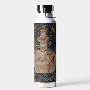 Narcissus at the Well, Medieval Tapestry Water Bottle