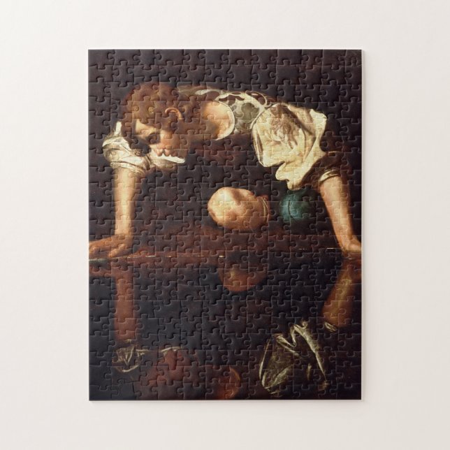 Narcissus by Michelangelo Merisi da Caravaggio Jigsaw Puzzle (Vertical)