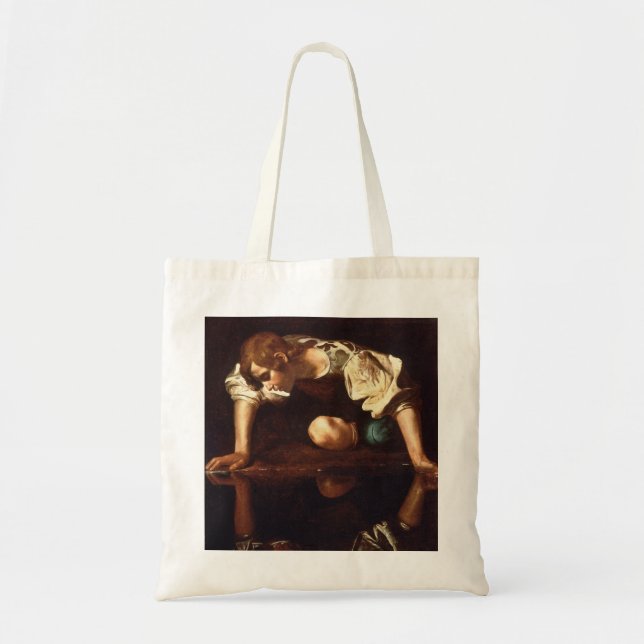 Narcissus by Michelangelo Merisi da Caravaggio Tote Bag (Front)