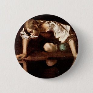 Narcissus, Caravaggio 6 Cm Round Badge