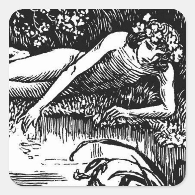 Narcissus Emile Alder Square Sticker (Front)