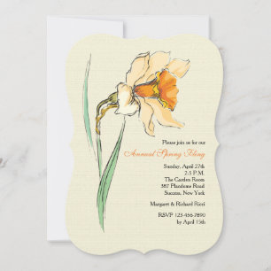 Narcissus Floral Invitation