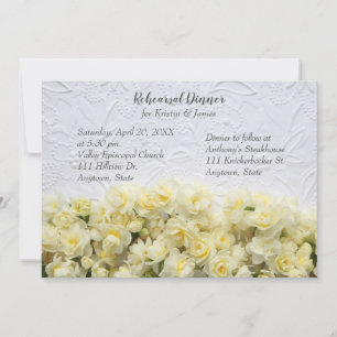 Narcissus flowers against textured paper invitation