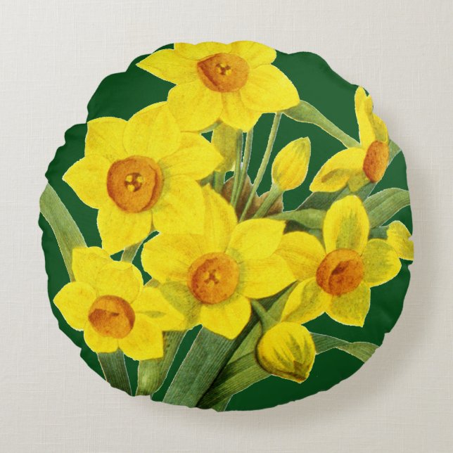 Narcissus (N Tazetta) Round Cushion (Front)