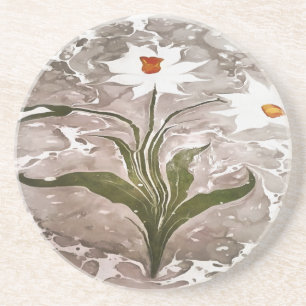 Narcissus On Marble Coaster