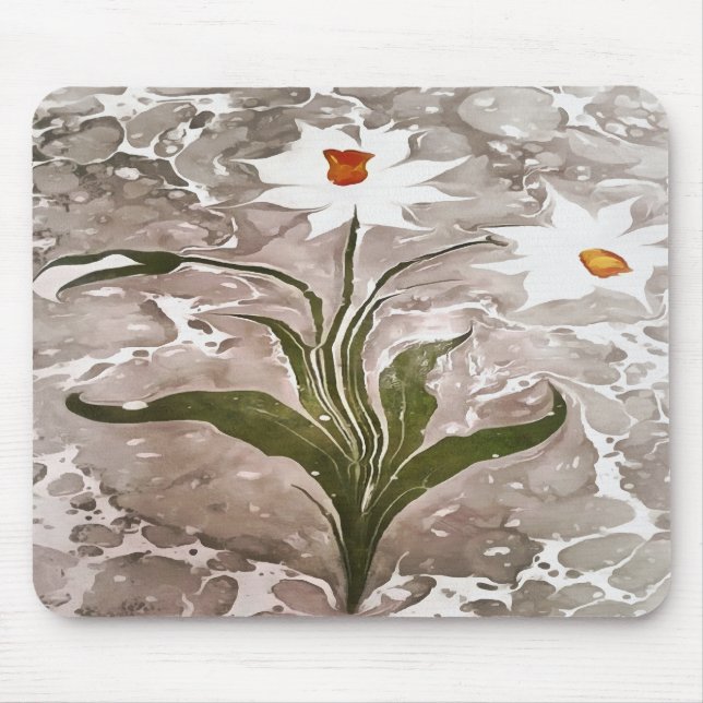 Narcissus On Marble Mouse Pad (Front)