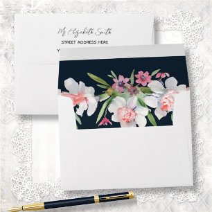 Narcissus on Navy Return Addressed Envelope