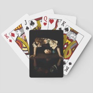 Narcissus painting inspired by Caravaggio Playing Cards