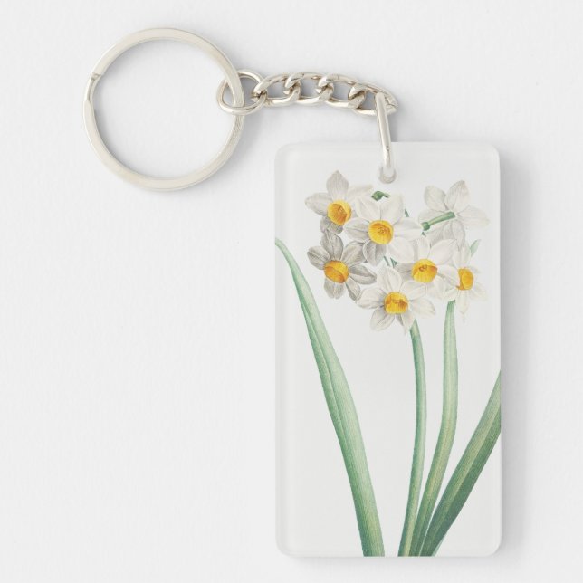 Narcissus, Pierre-Joseph Redouté, 1805 Key Ring (Front)