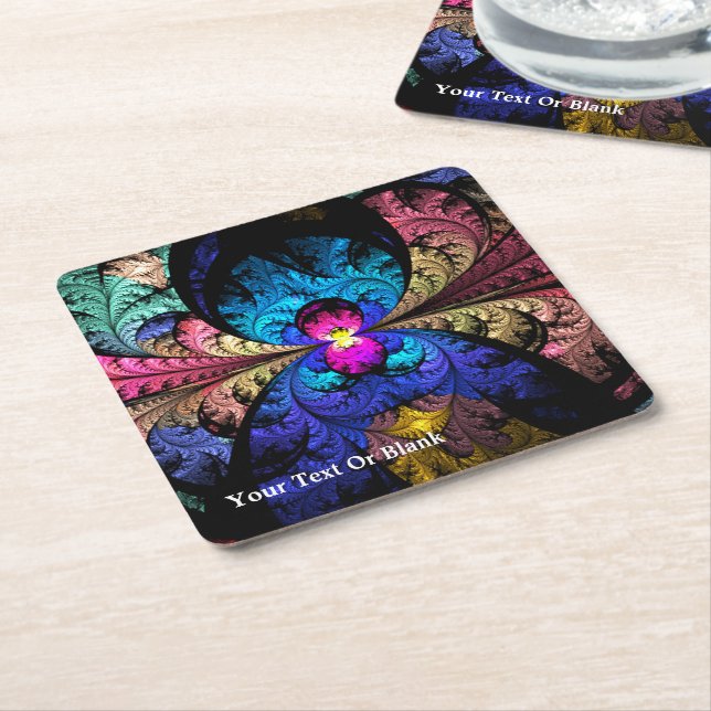 Narcissus Square Paper Coaster (Angled)