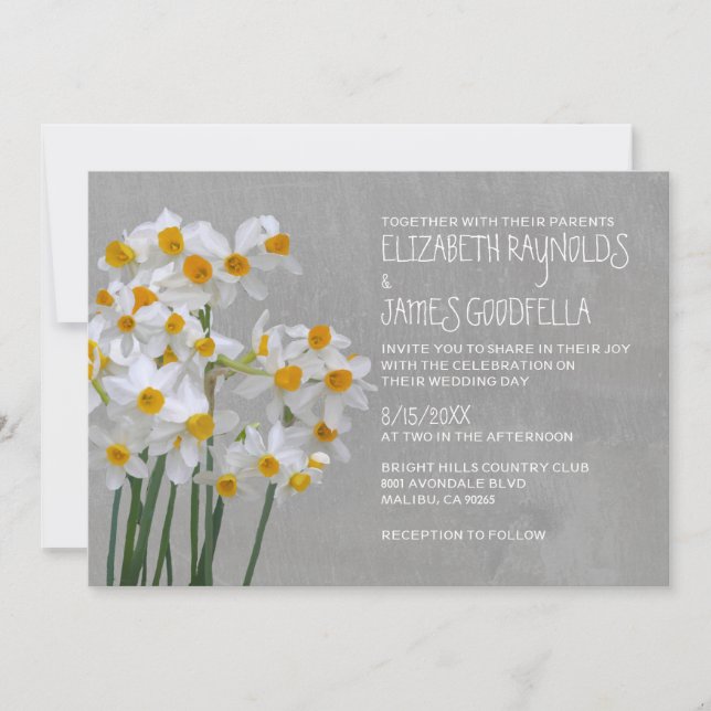 Narcissus Wedding Invitations (Front)