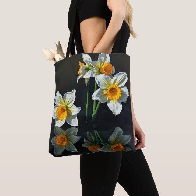Narcisus Flowers Tote Bag (Close Up)