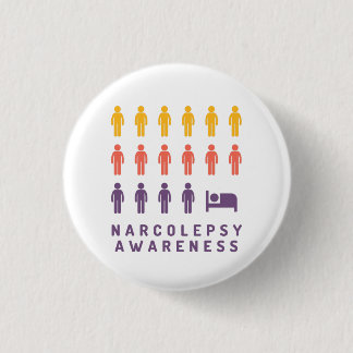 Narcolepsy Awareness Purple Multicolored Pin Badge