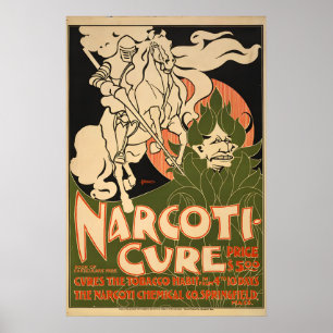 Narcoti Cure - Stop Smoking - Vintage Poster