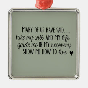 Narcotics Anonymous 3rd Step Prayer Ornament