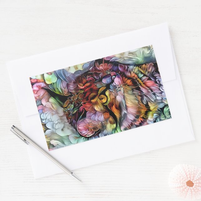 Nari and the Flowers Rectangular Sticker (Envelope)