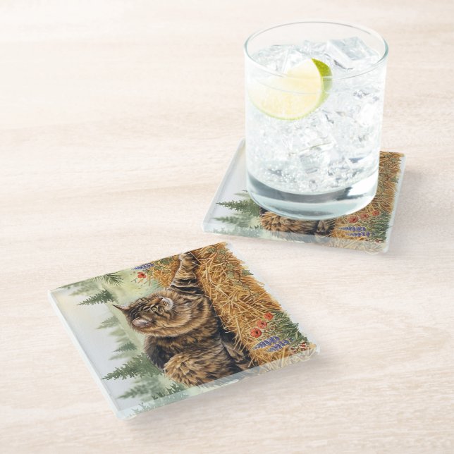 Nari of the Forest Glass Coaster (Angled)