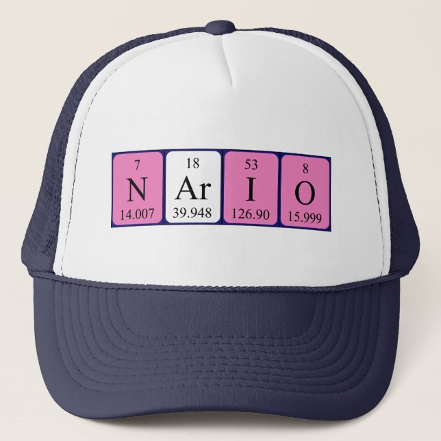 Nario periodic table name hat (Front)