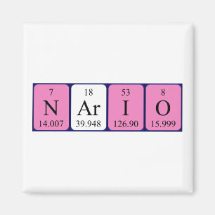 Nario periodic table name magnet