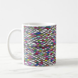 Narmin Colorful Repeating Hand-Drawn Pattern Coffee Mug