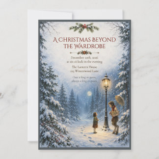 Narnia Inspired Enchanted Christmas Invitation