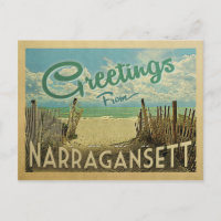 Narragansett Beach Vintage Travel