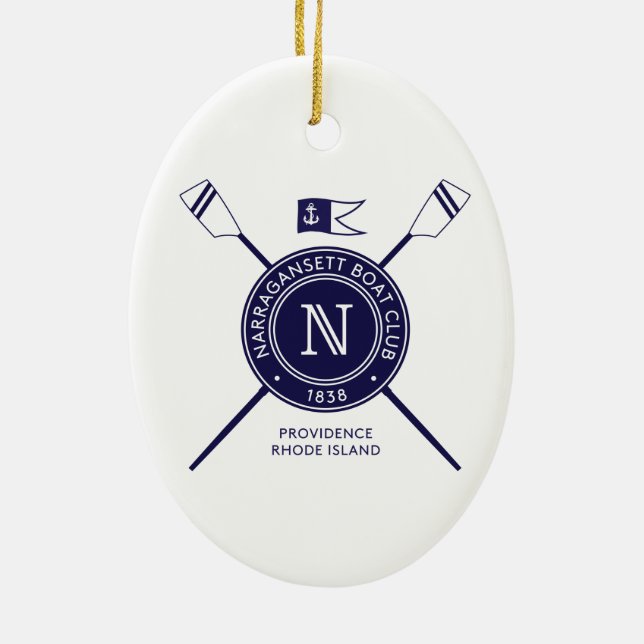 Narragansett Boat Club Tree Ornament (Back)