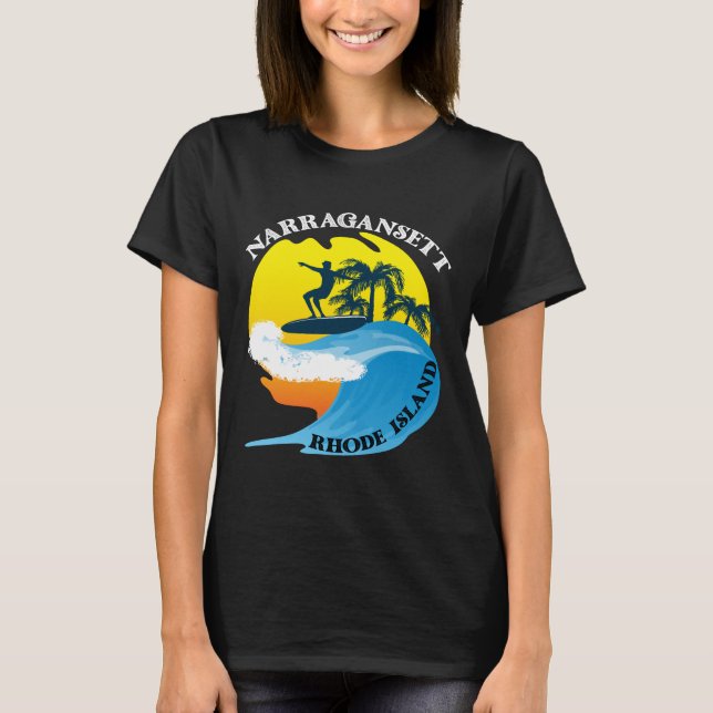 Narragansett Rhode Island surfing T-Shirt (Front)