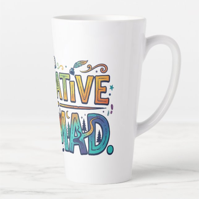Narrative Nomad – Wander Through Stories Graphic  Latte Mug (Right)