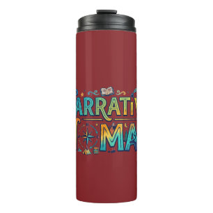 Narrative Nomad – Wander Through Stories Graphic  Thermal Tumbler