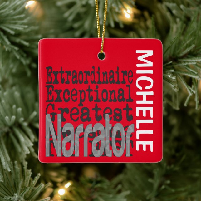 Narrator Extraordinaire CUSTOM Ceramic Ornament (Tree)