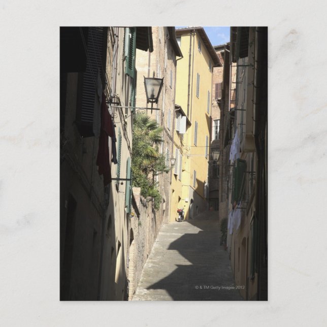 Narrow Alley, Siena, Italy Postcard (Front)